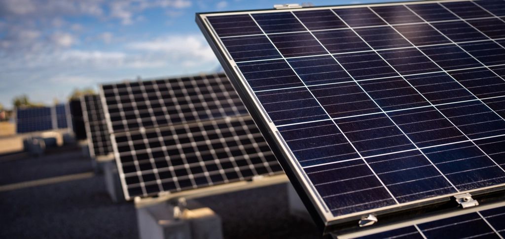 Solar panels close-up