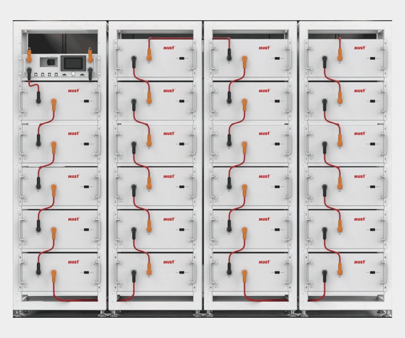 Industrial rack-mounted battery cabinets