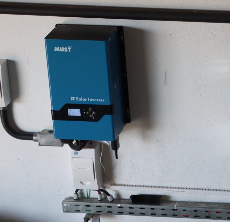 MUST inverter mounted on a wall in a private home