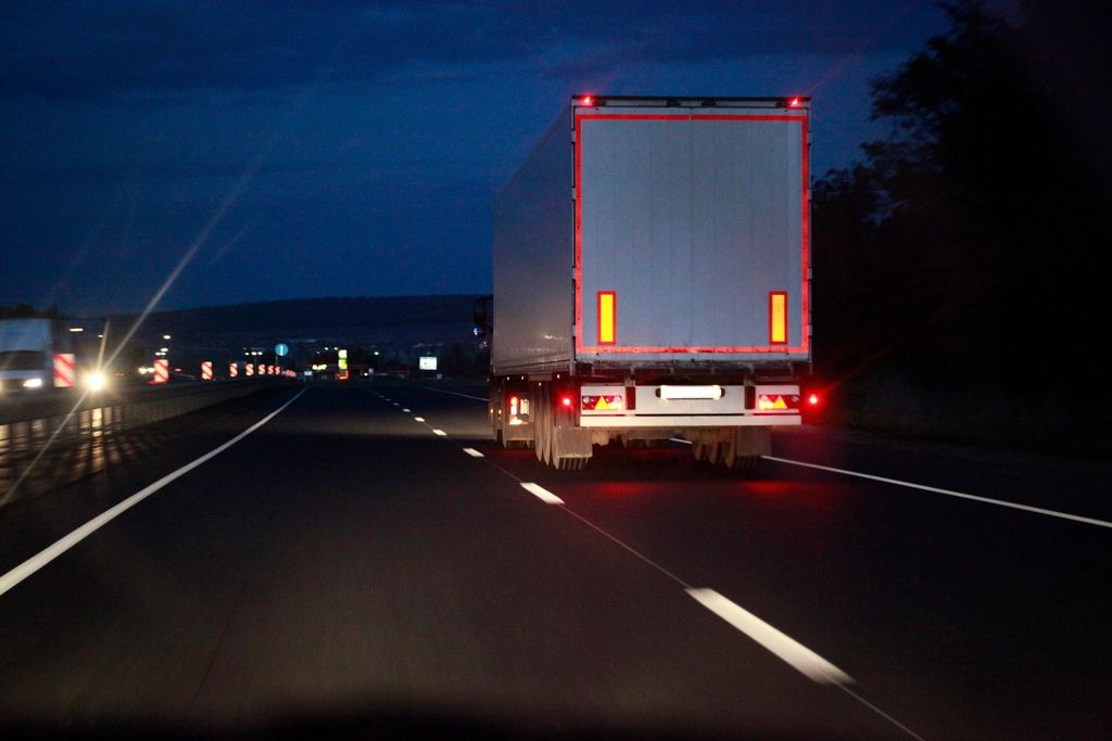 Truck on the road